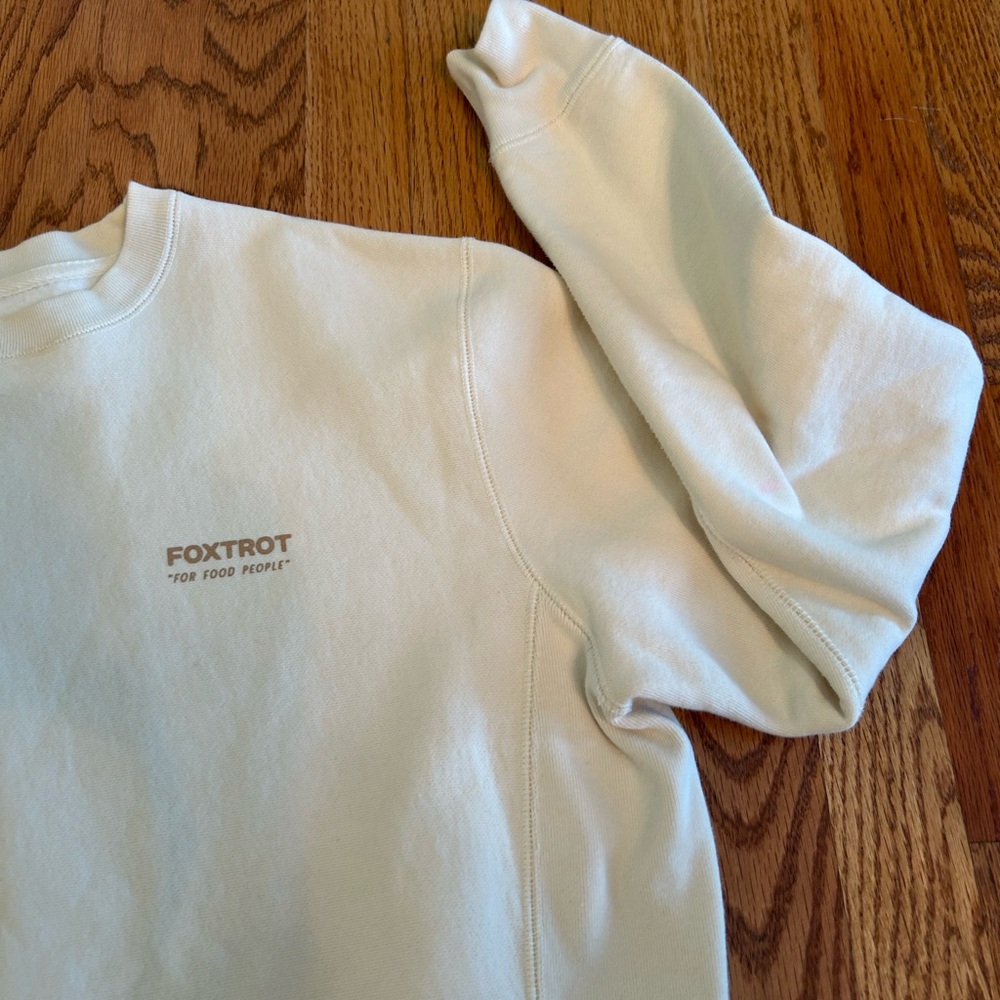Foxtrot Market Cream Crewneck Sweatshirt Long Sleeve, Heavy weight, RARE | Sz S - Picture 5 of 10